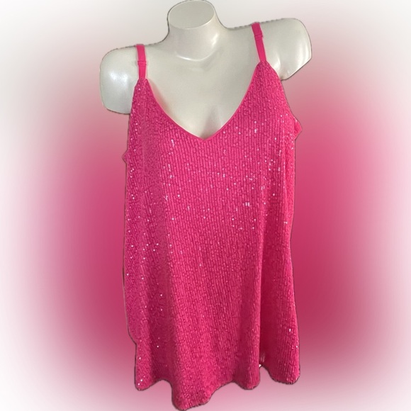 torrid Tops - TORRID sequins fuchsia s camisole size 1